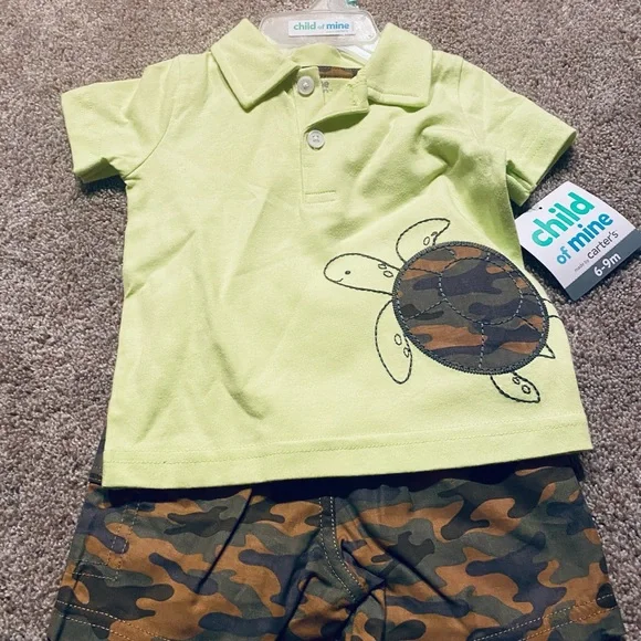 NEW • 5pc Baby Boys Lot • 6mo • Short Sets & Romper - Picture 2 of 10